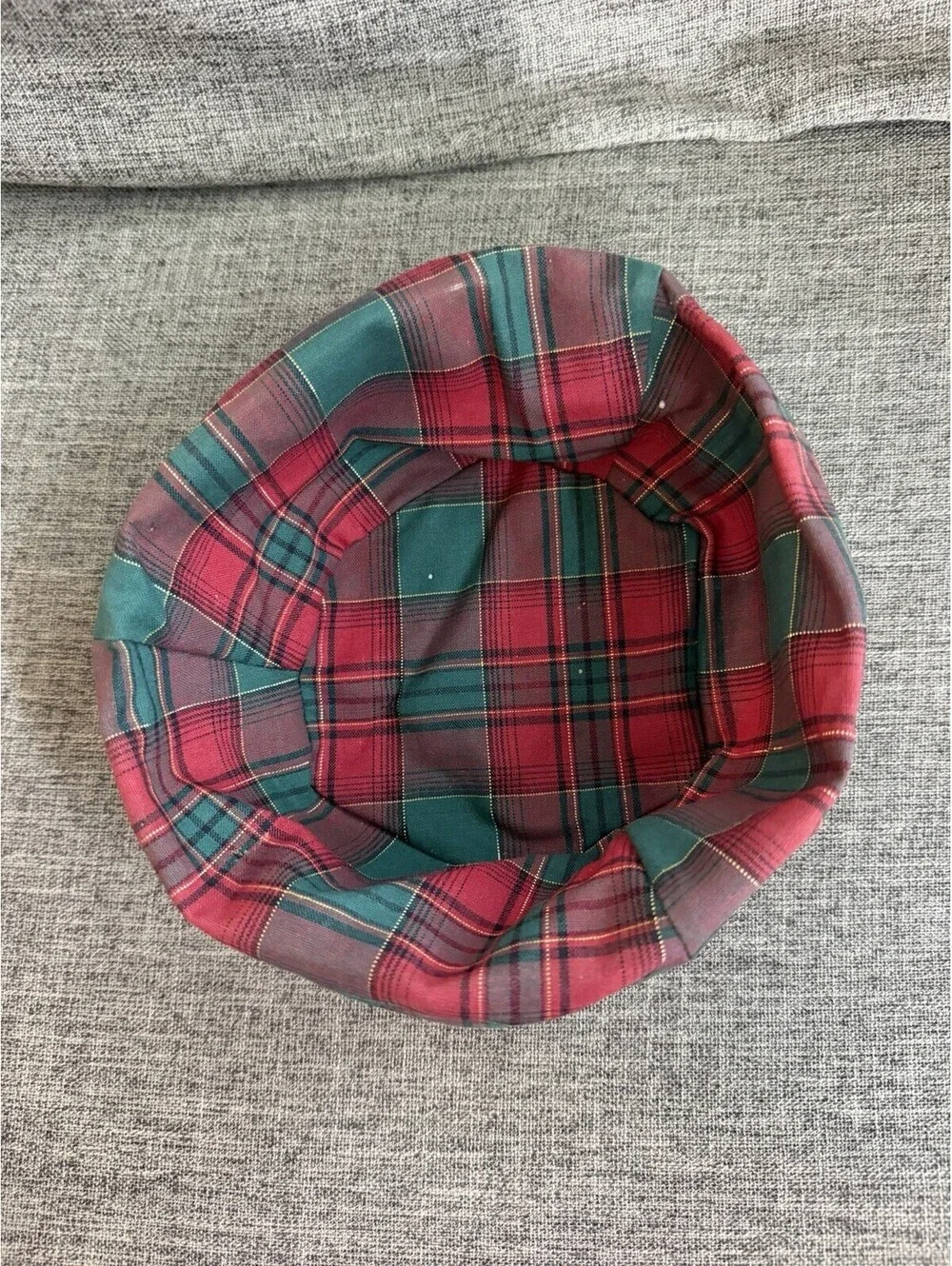 Longaberger 7” Generations Basket Liner Evergreen Plaid Liner Only